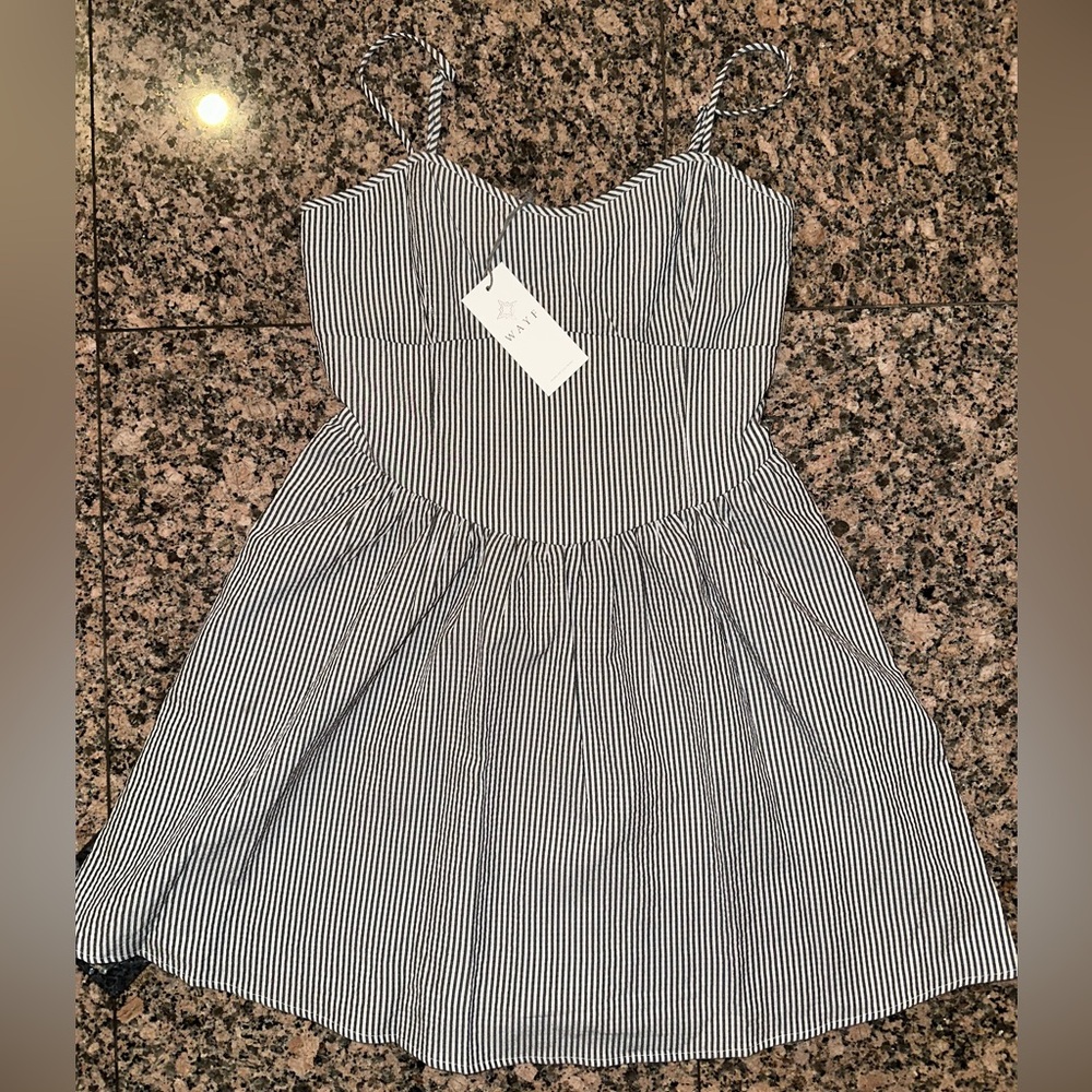 Wayf Striped Mini Dress with Pockets